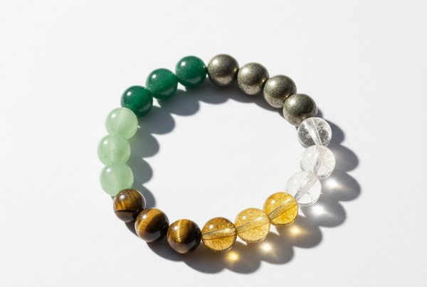 Dhanyog Crystal Bracelet Premium Money Magnet Energy Adjustable Daily Wear 10 MM