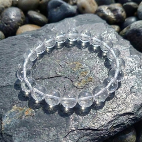 Sphatik Quartz Bracelet Certified Clarity Purification Meditation Men Women Stretchable 8 MM Size