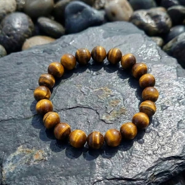 Brown Tiger Eye Bracelet Original Protection Confidence Focus Daily Wear Certified 8 MM Size