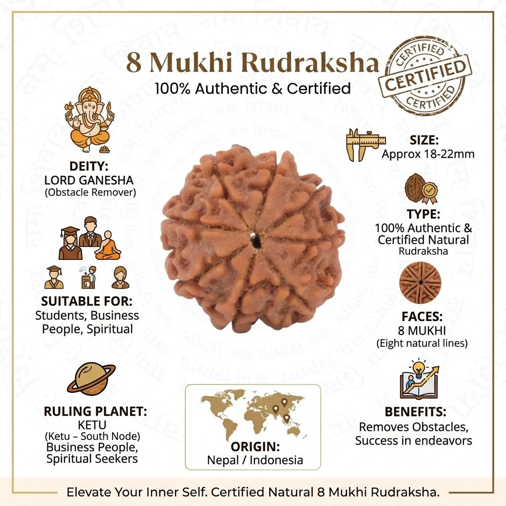 8 Mukhi Nepali Rudraksha
