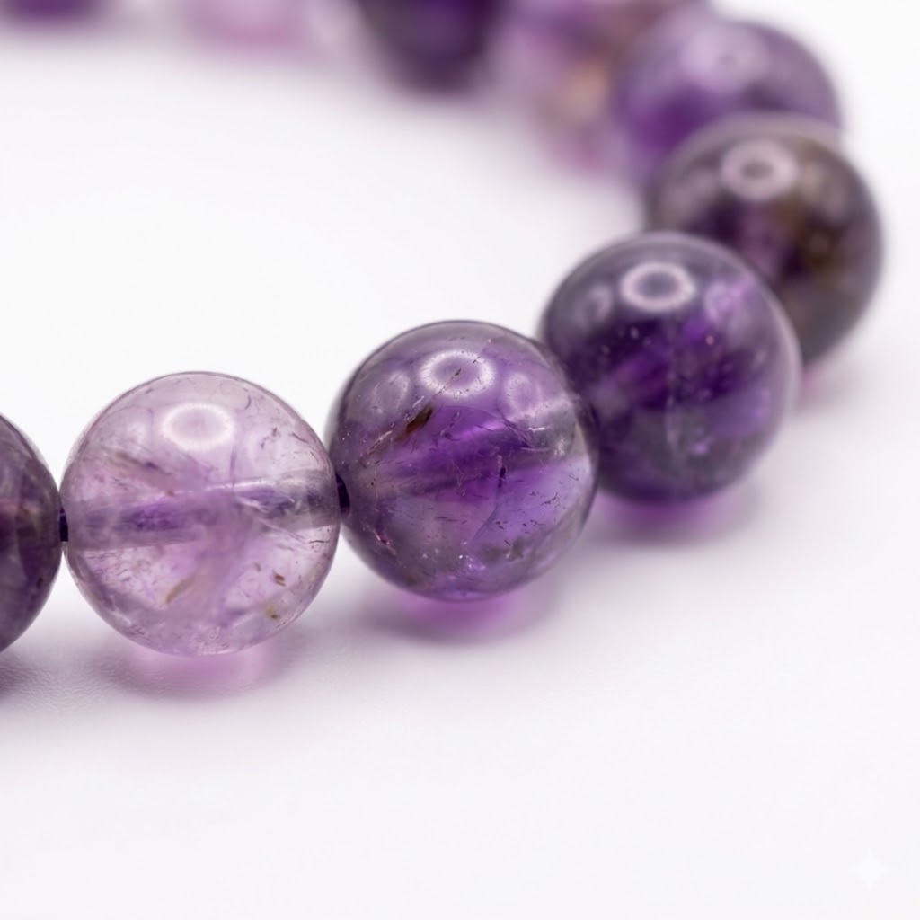 Amethyst Bracelet Closeup shot