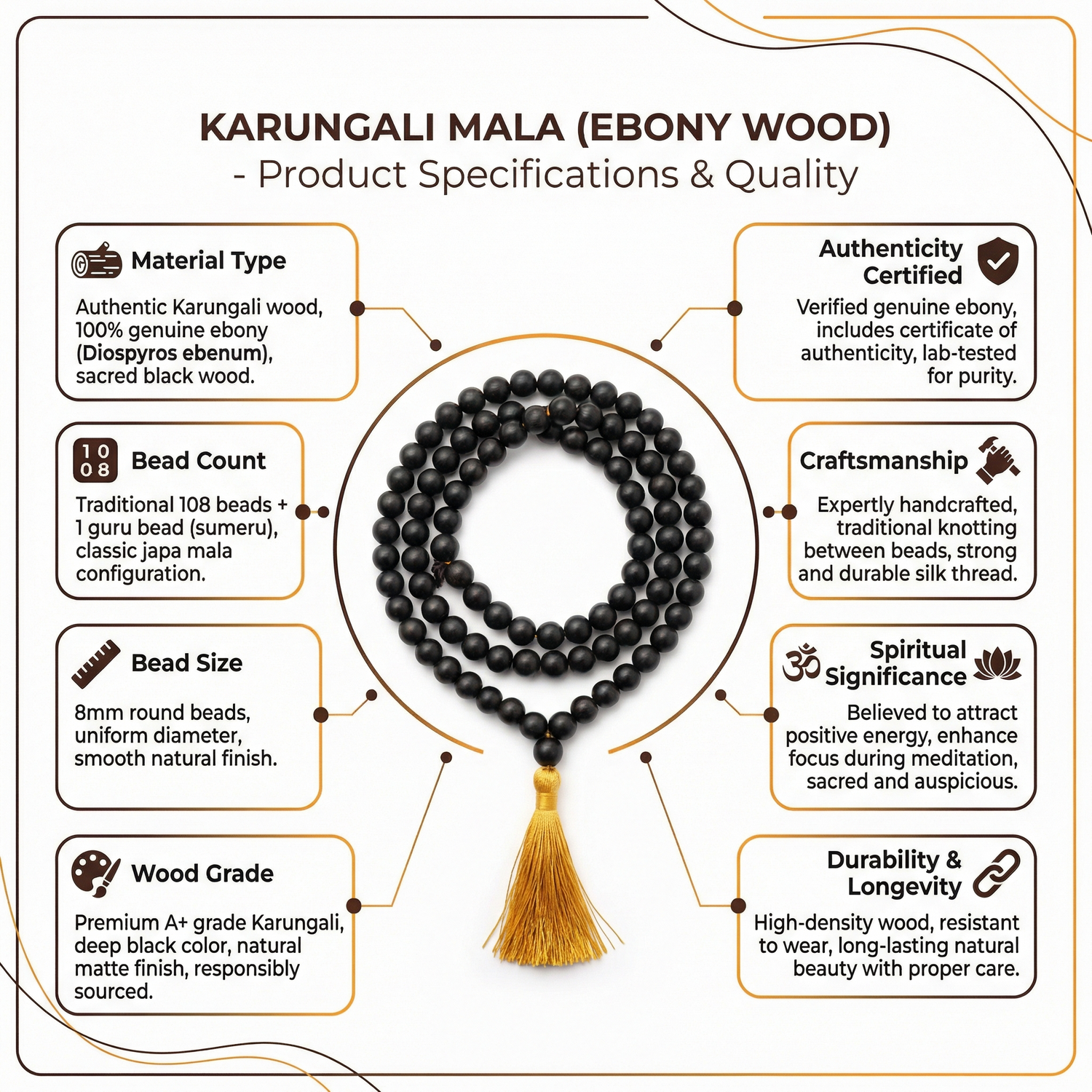 Karungali mala natural original