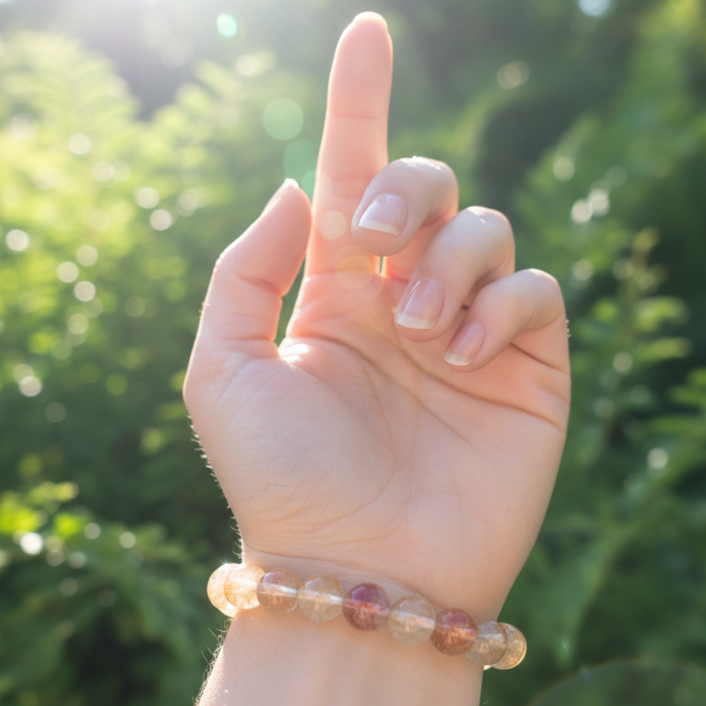 Citrine Crystal Bracelet on hand