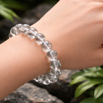 Original CLear Quartz Rock Crystal Bracelet wearing on hand Energized namahutra