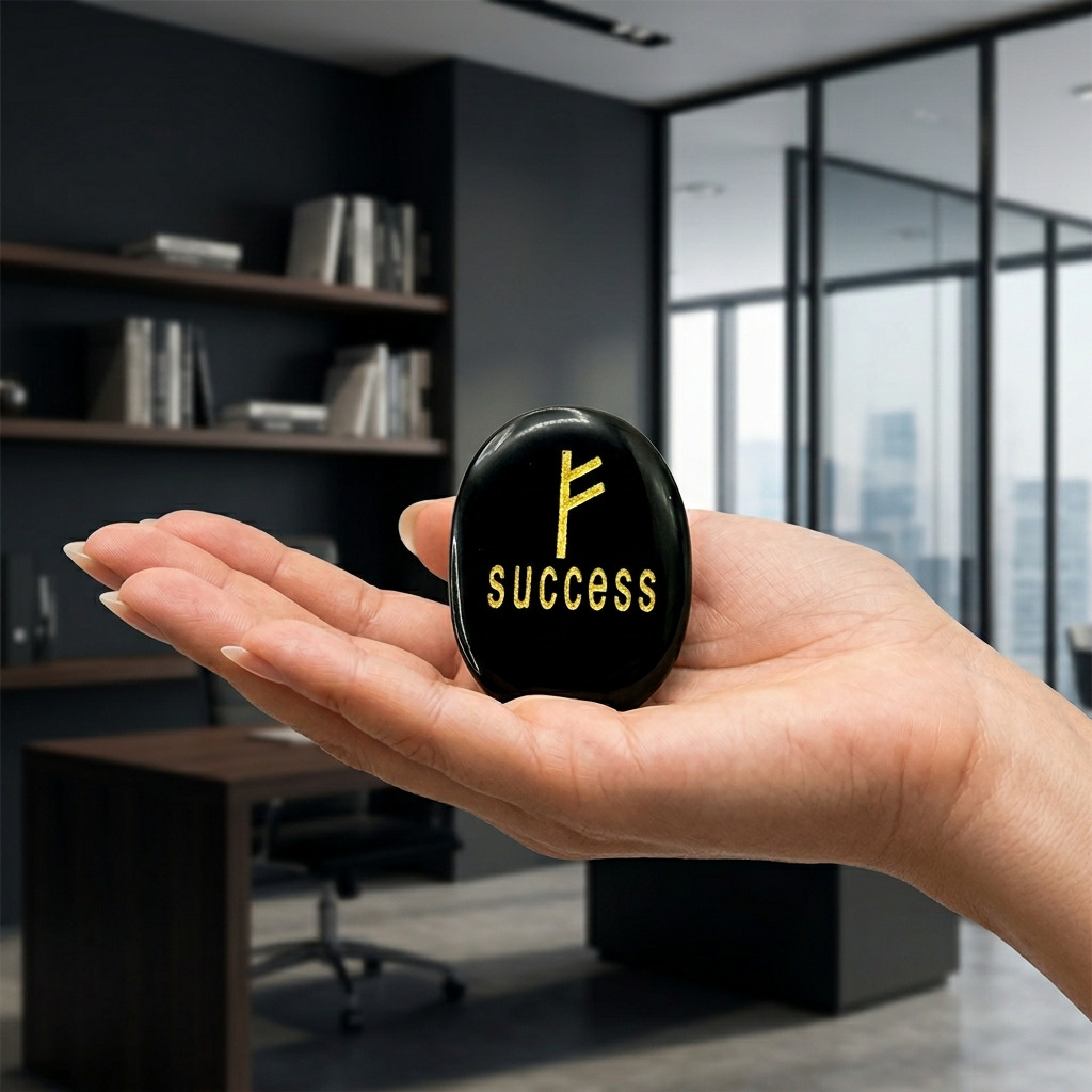 Black Agate Success Coin – Protection, Wealth & Positive Energy