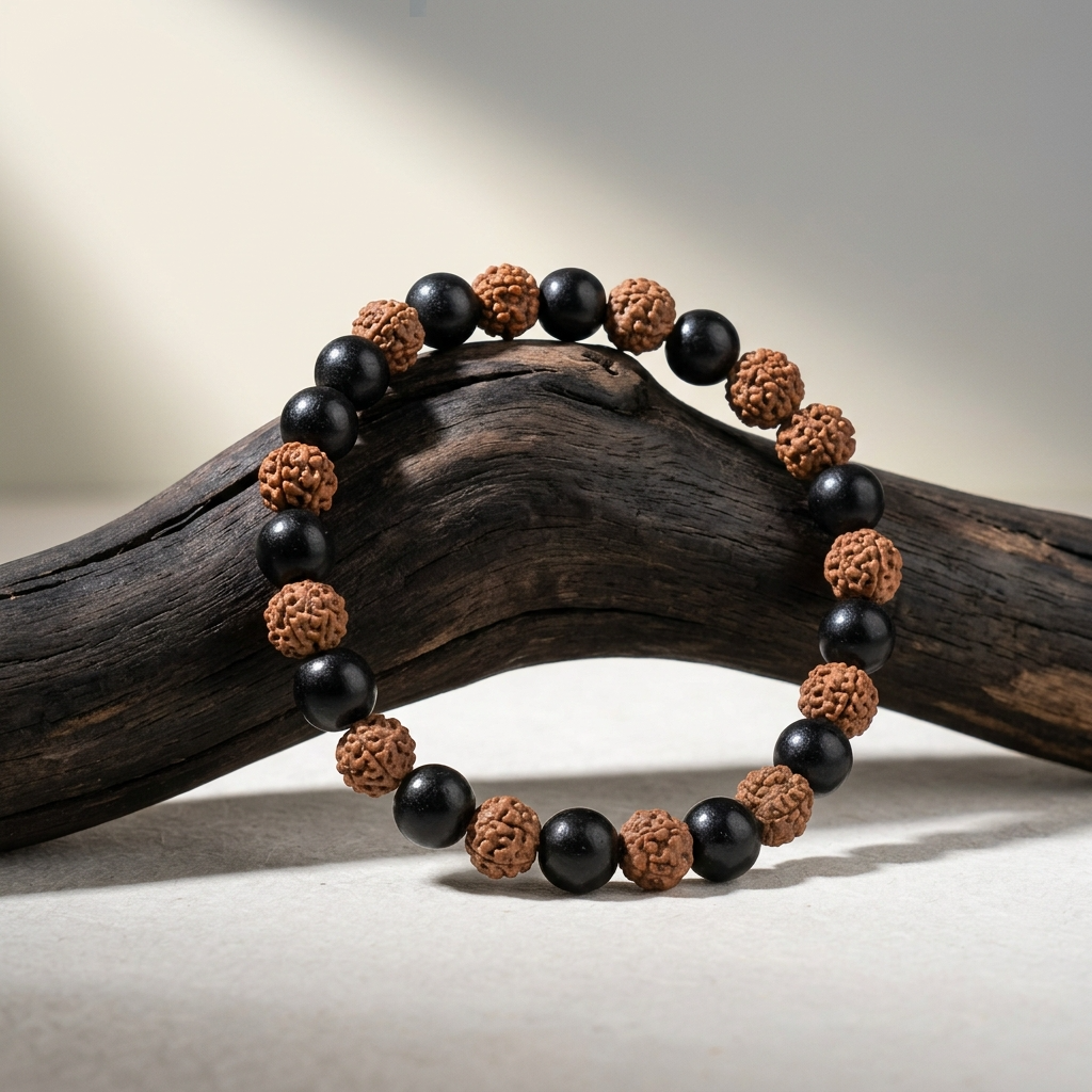 Karungali Rudraksha Protection Bracelet