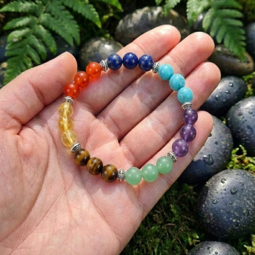 Seven Chakra Bracelet on hand 