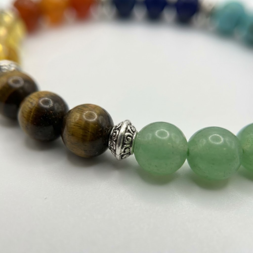 7 Chakra bracelet Closeup shot