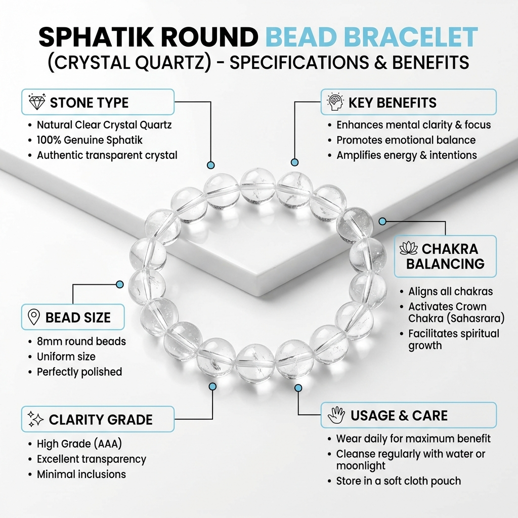 Sphatik Original Crystal Bracelet 