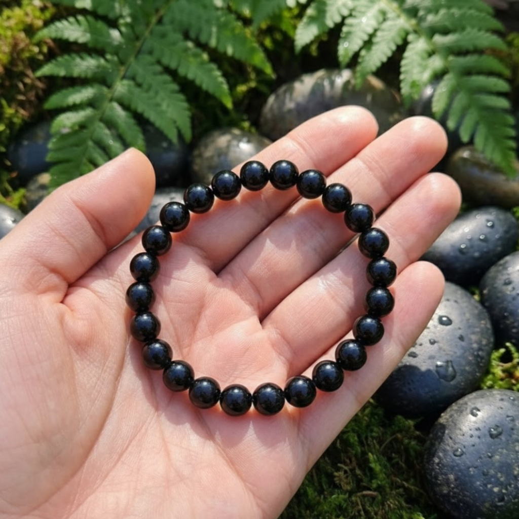 Tourmaline Crystal Bracelet on hand 