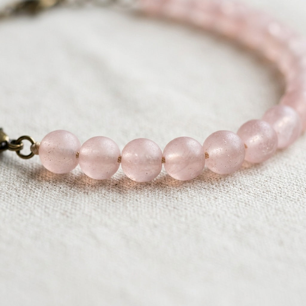 Rose Quartz Anklet