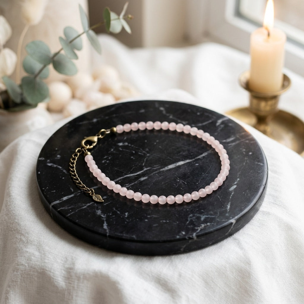 Rose Quartz Anklet