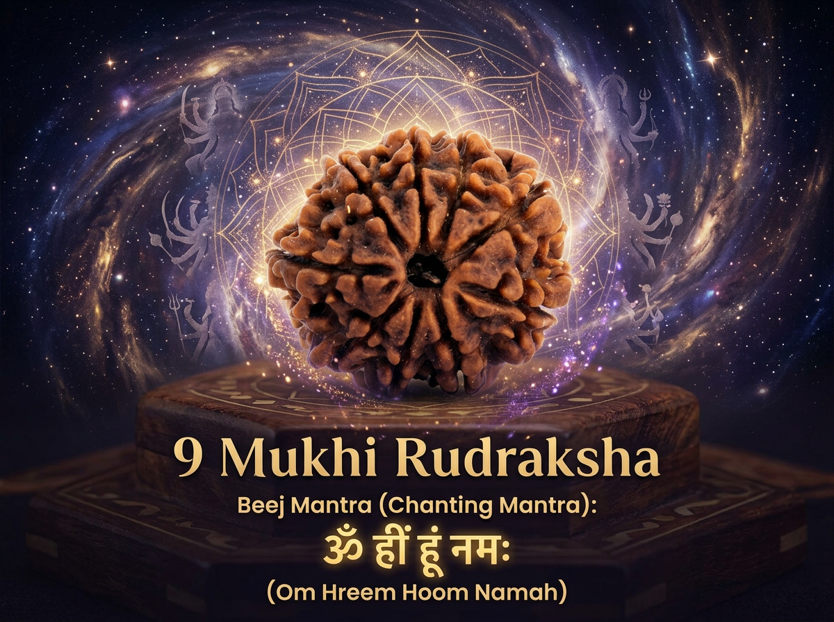 9 Mukhi Nepali Rudraksha